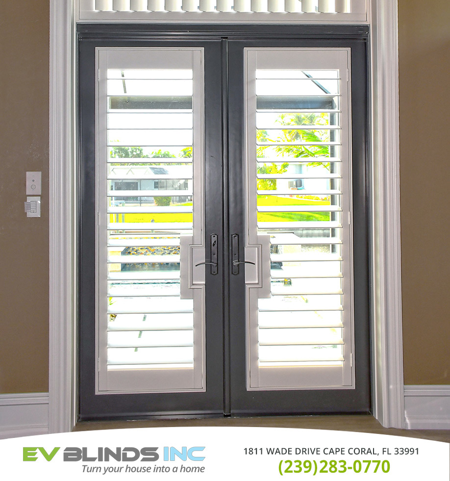 Blinds for French Doors in and near Sanibel Florida