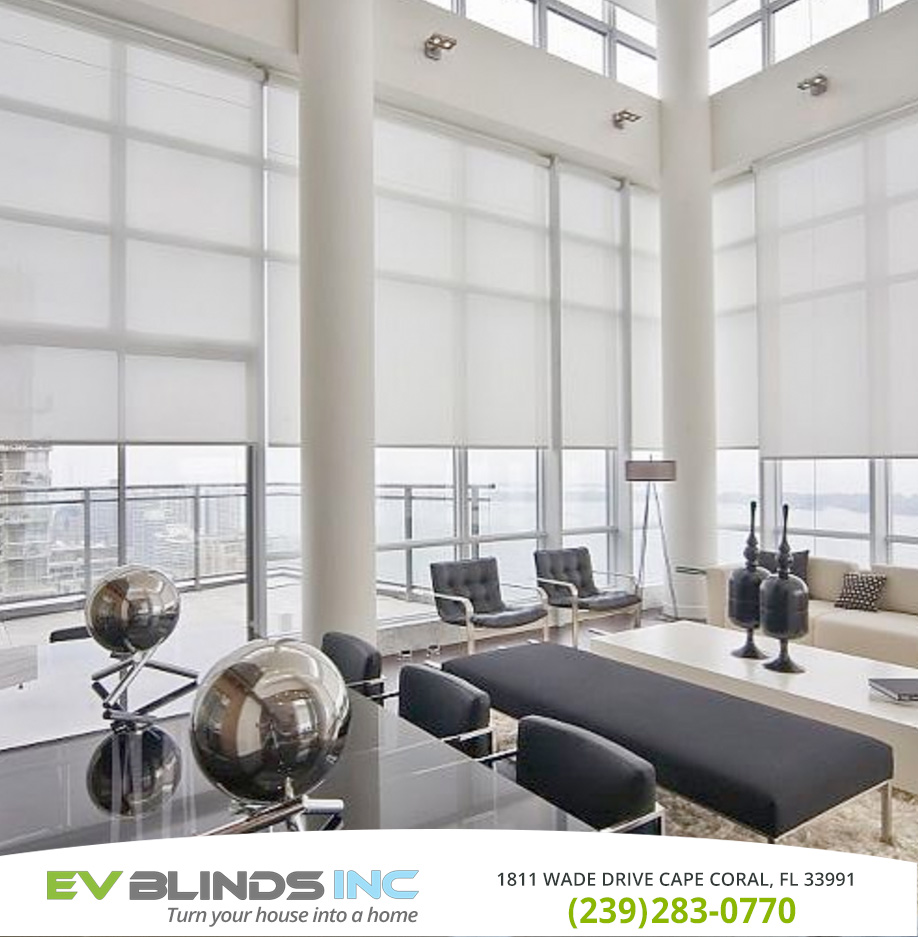 Motorized Roller Blinds in and near Sanibel Florida