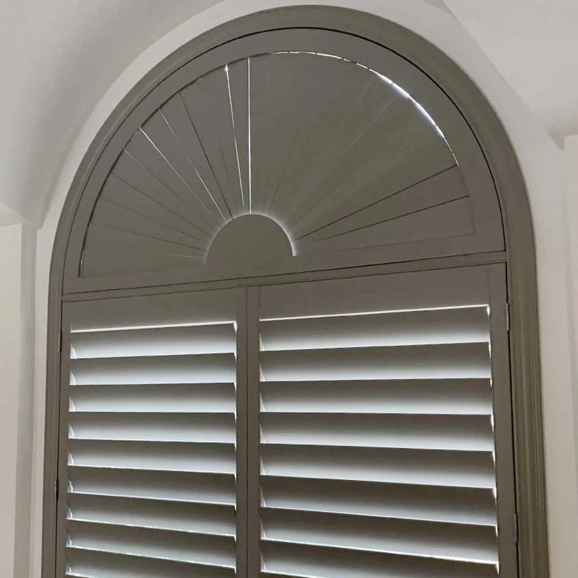 arched custom window shutters