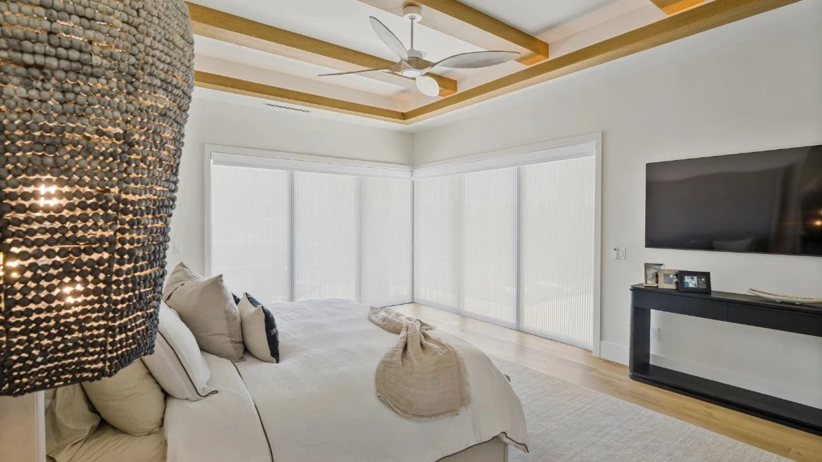 Cellular shade construction selected for window comfort and privacy