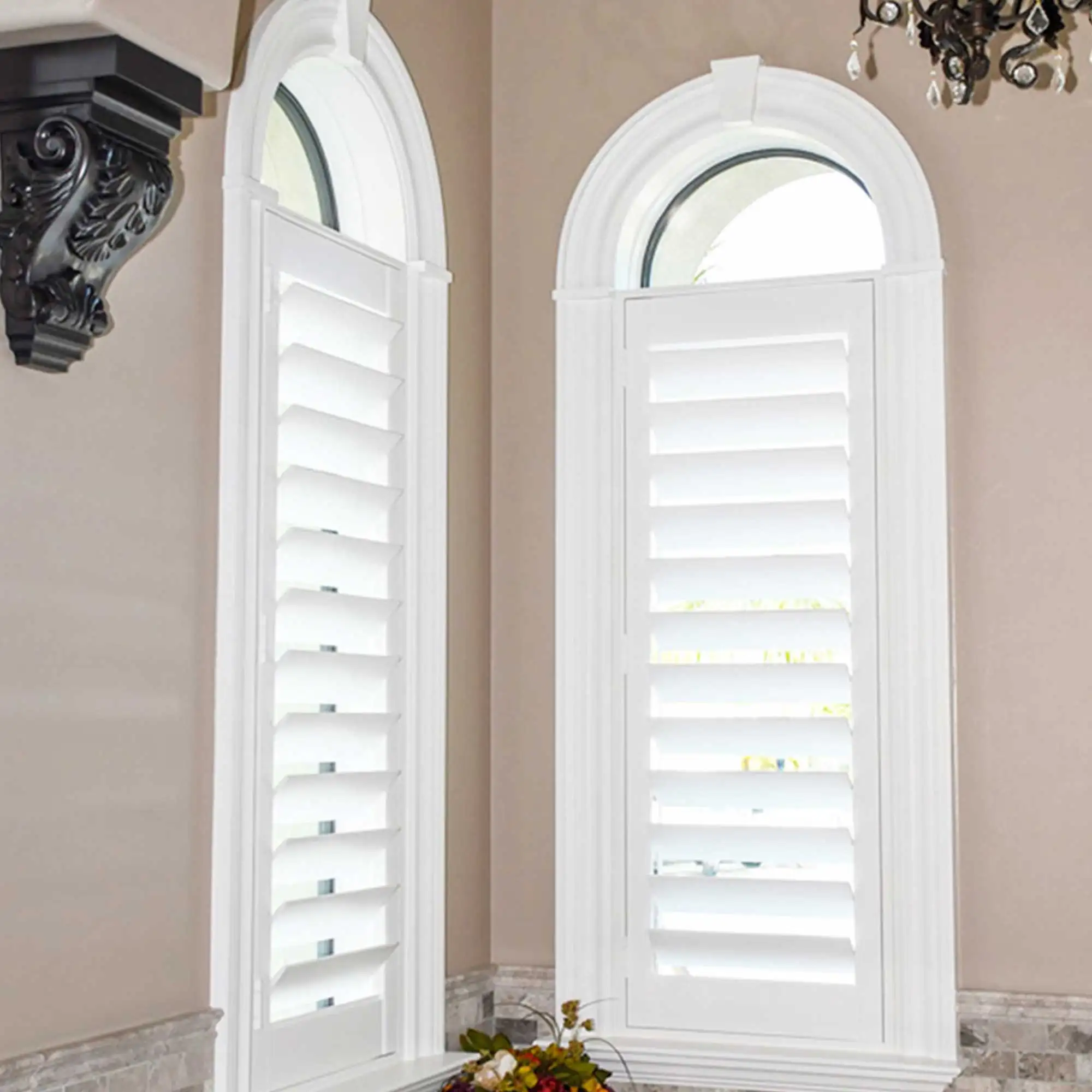 bathroom window shutters
