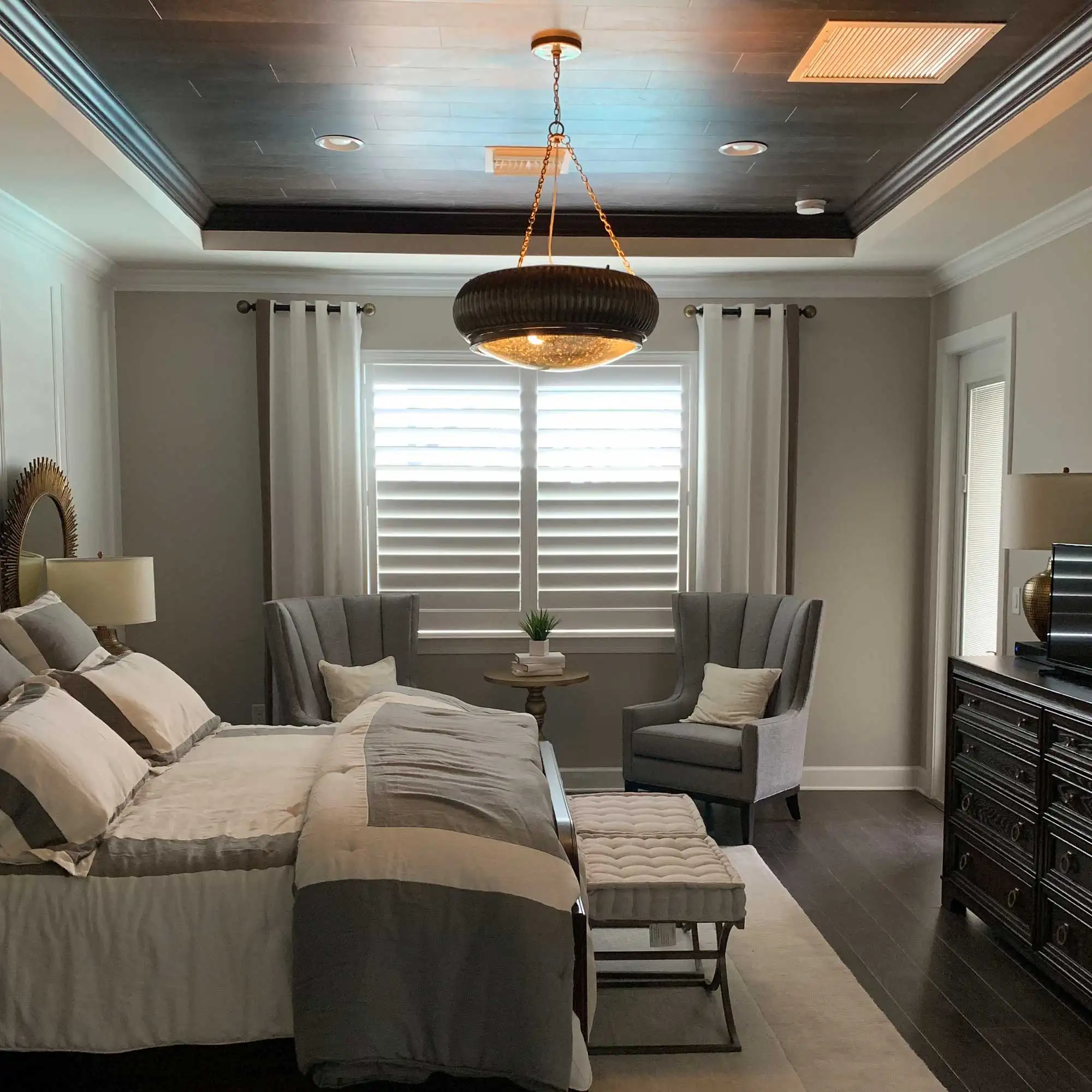 bedroom plantation shutters