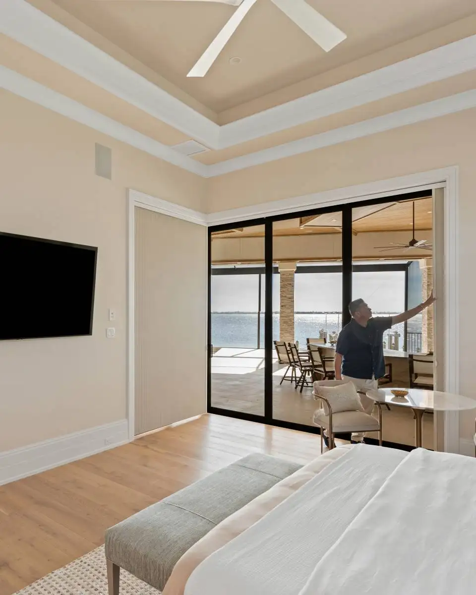 Blackout Cellular Sliders Bedroom With Man Full Open Ev Blinds Treatment Store 960x1200px