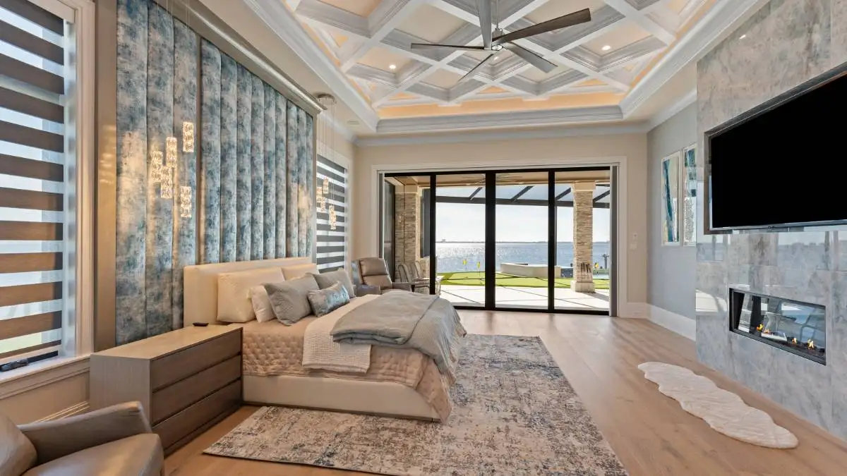 Blackout Cellular Sliders Bedroom With Man Full Open With Window Blinds Ev Blinds Treatment Store 1200x675px