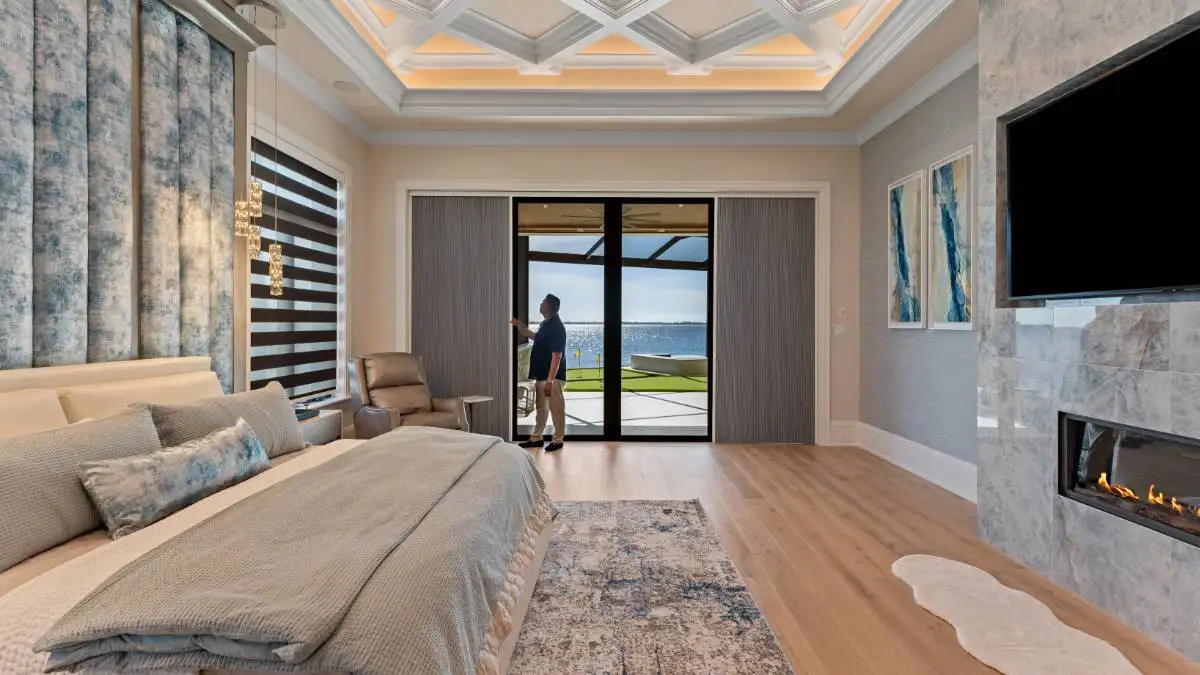 blackout cellular window treatment for oversized sliders | EV Blinds Window treatment Store