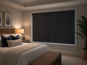 Blackout for Restful Sleep Room-darkening shade options designed for bedrooms, nurseries, and media rooms.