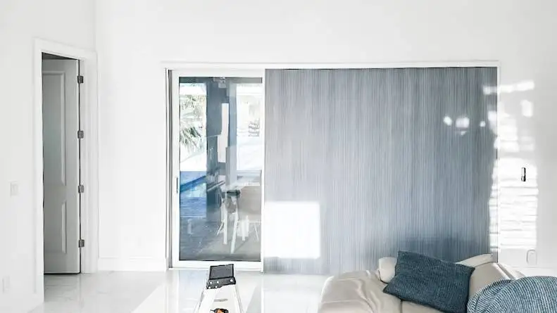 Blackout Shades | Sliding Door | living room | Estero Blackout Shades for Sliding Door in living room in Estero
