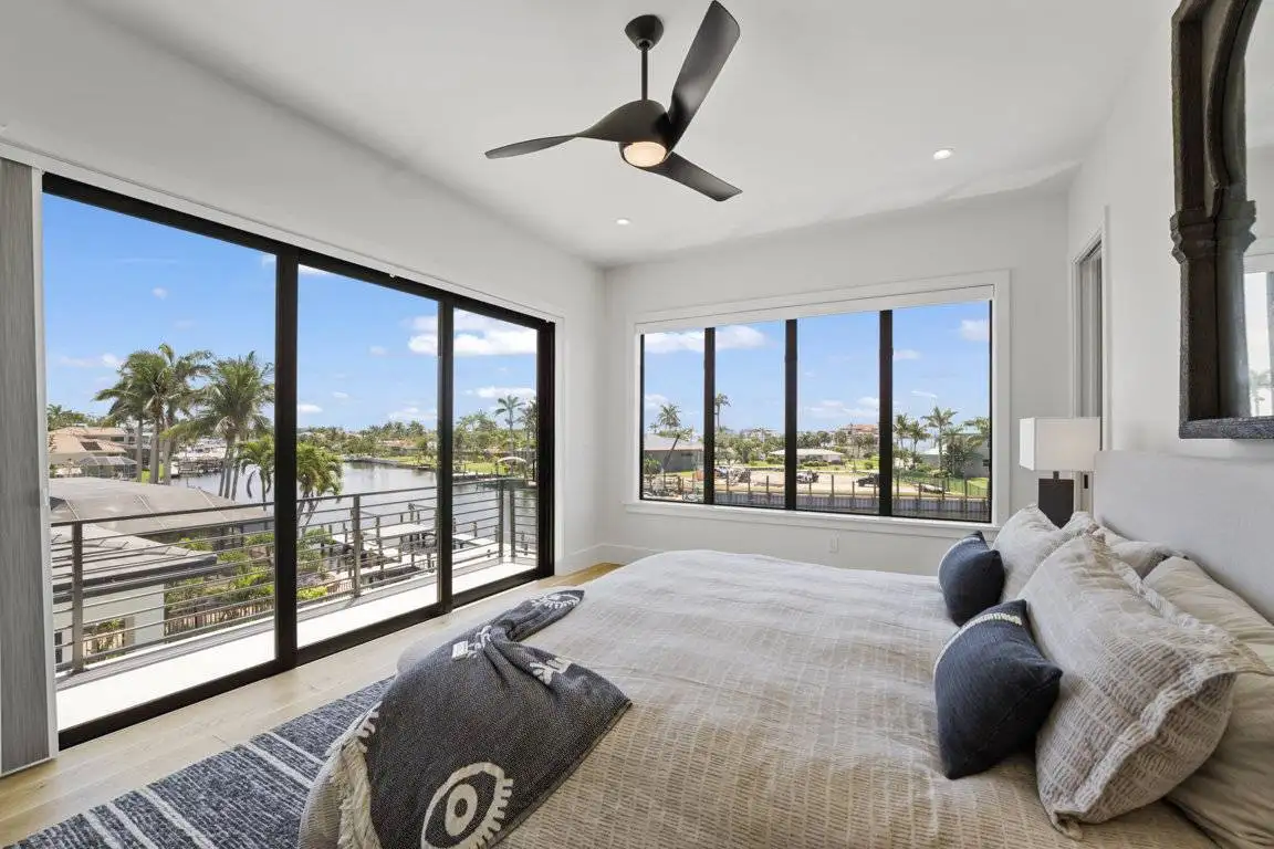 Roller Shades for Sliding Door in Bedroom