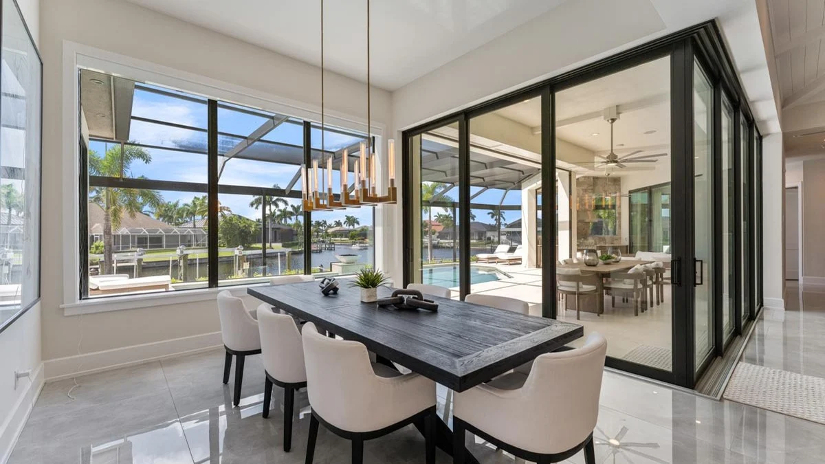 Custom shades balancing daylight and views in a Cape Coral home