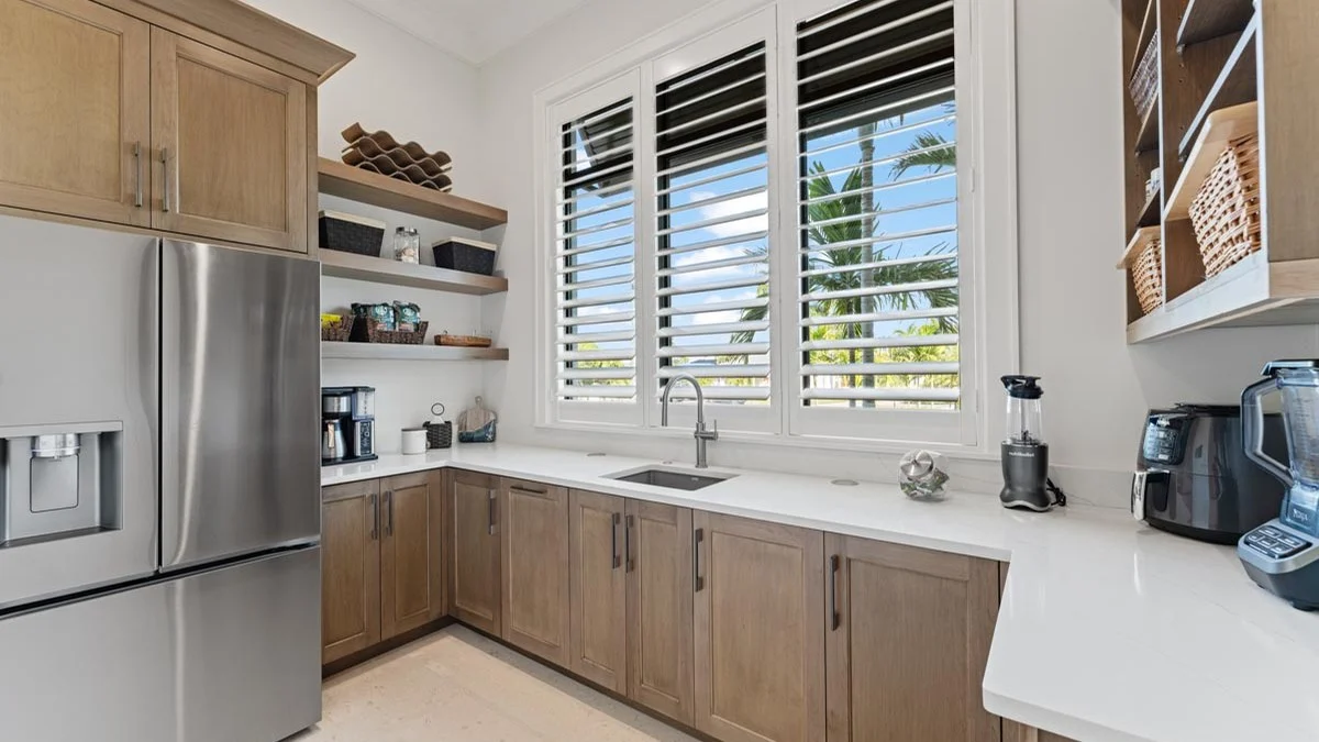 Cape Coral kitchen shutters balancing privacy and daylight
