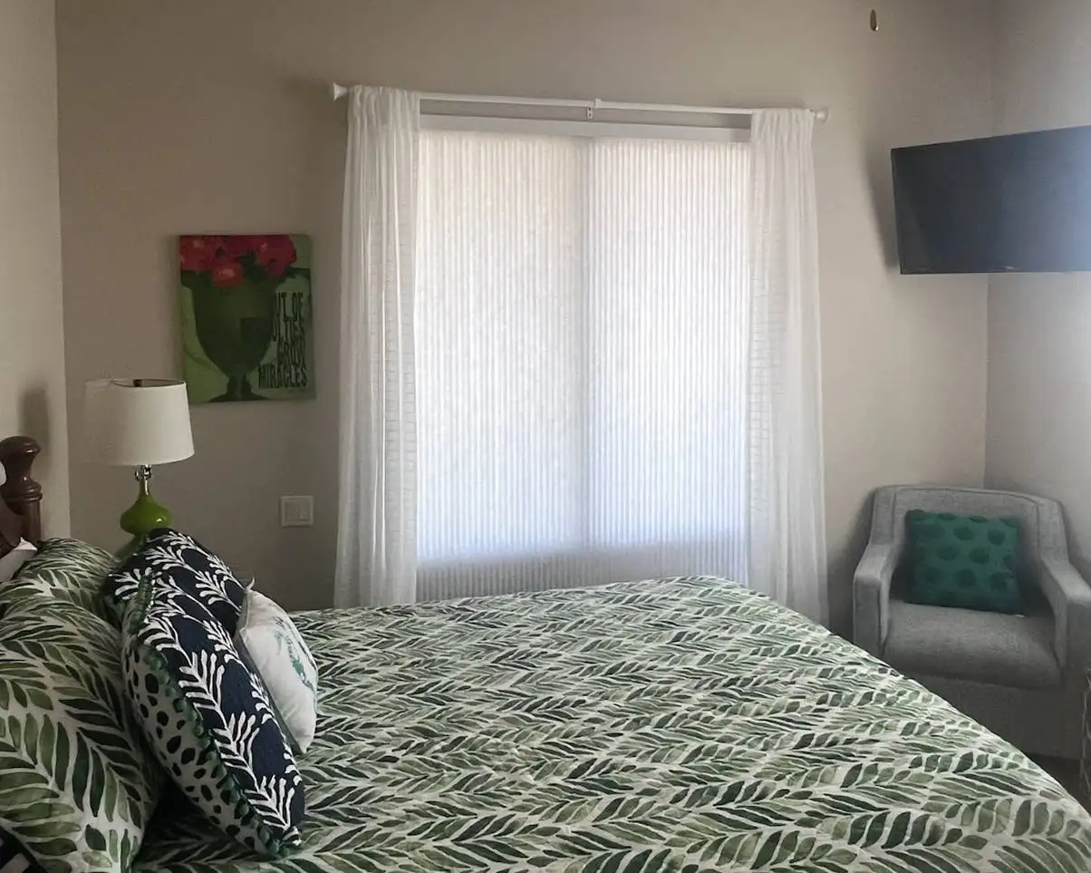 Cellular Shades for Sliding Door in bedroom in Bonita Springs