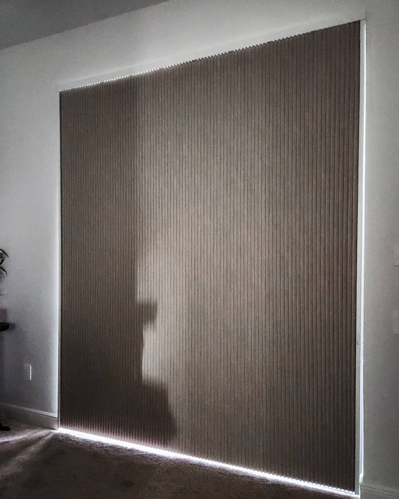 Cellular Shades for Sliding Door in living room in Cape Coral