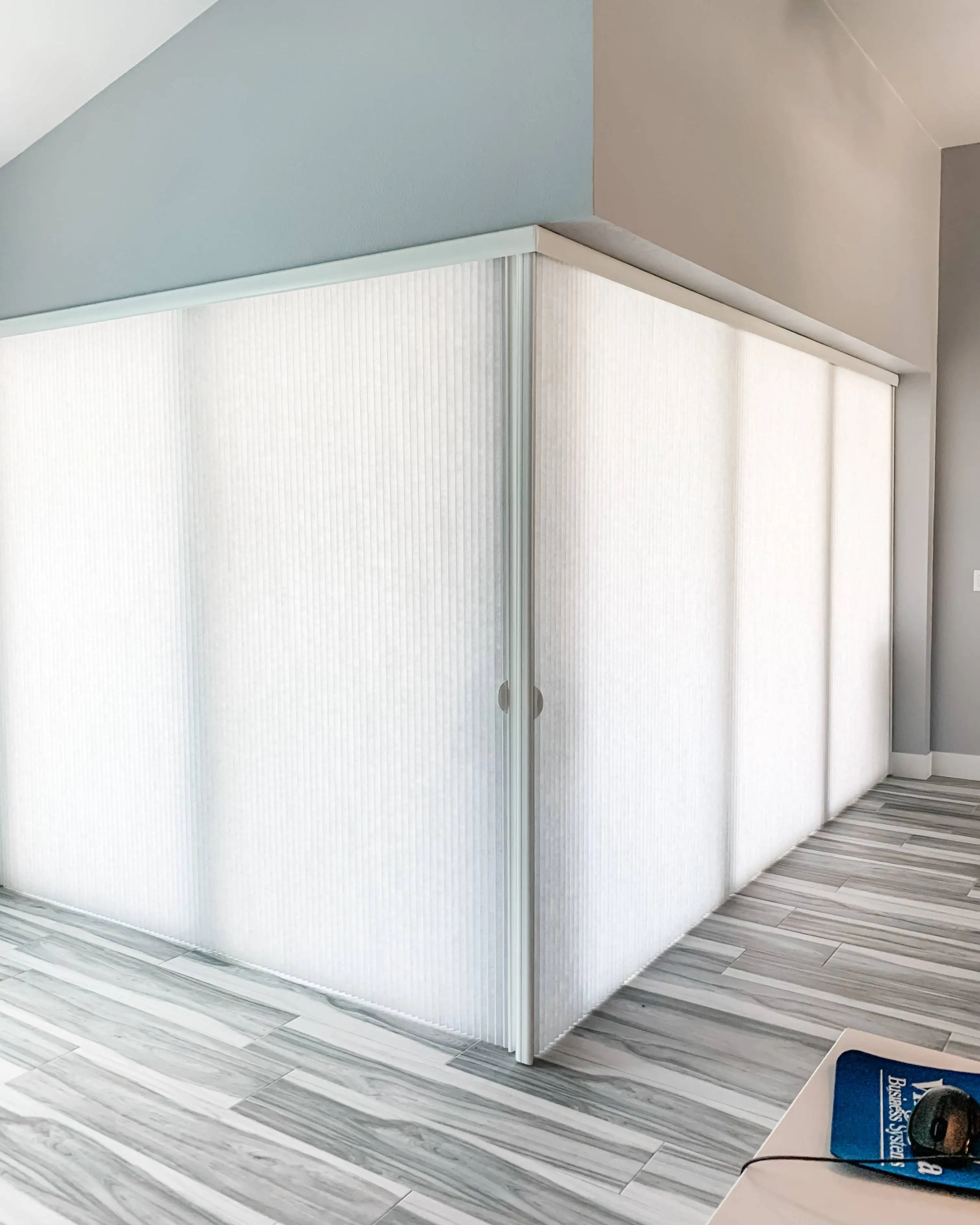 Cellular Shades for Sliding Door in living room in Naples