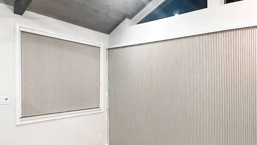 Cellular Shades for sliding doors in living room in Naples