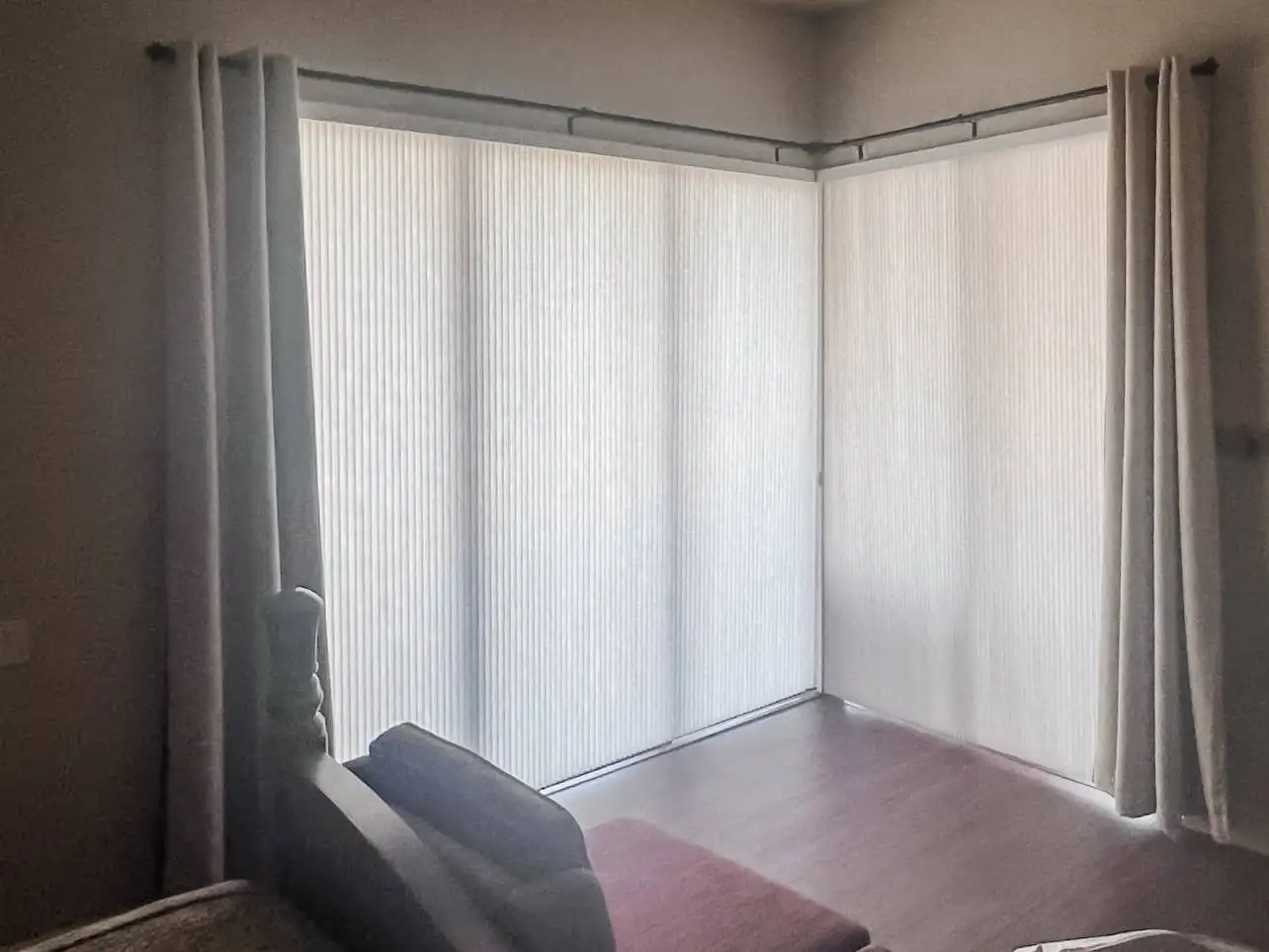 Cellular Shades for Sliding Door in bedroom in Bonita Springs