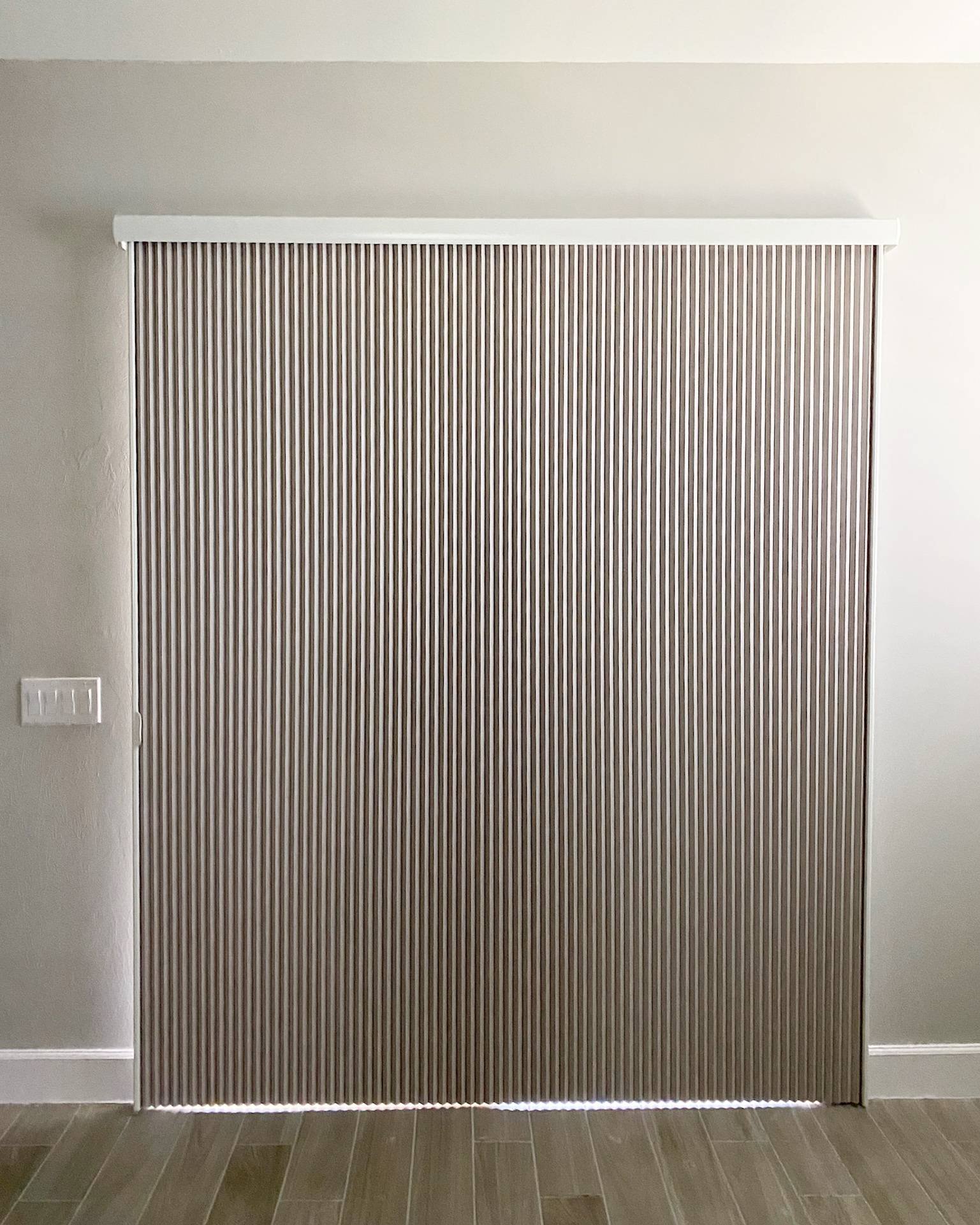 Cellular Shades | sliding doors | living room | Fort Myers Cellular Shades for sliding doors in living room in Fort Myers
