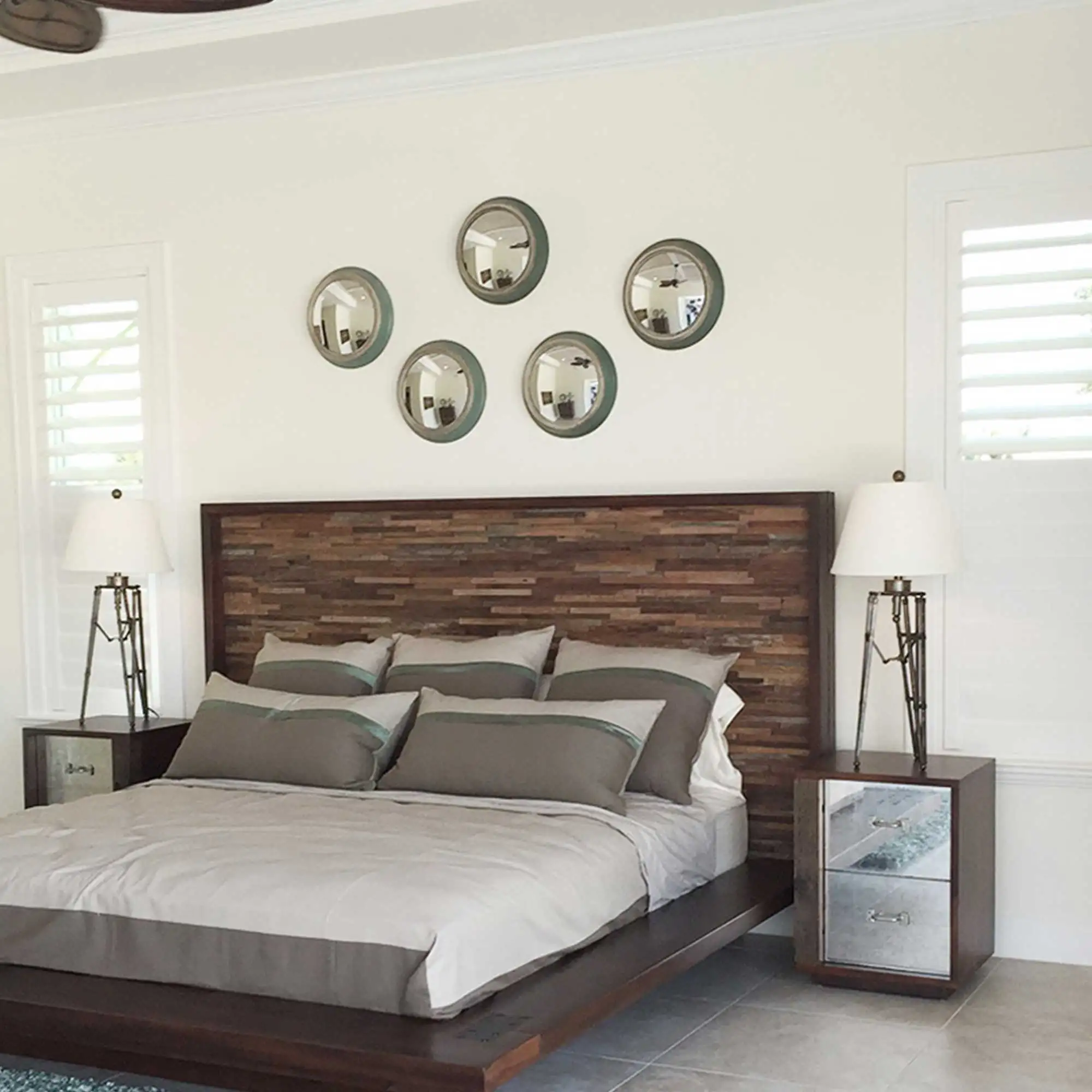 custom bedroom plantation shutters