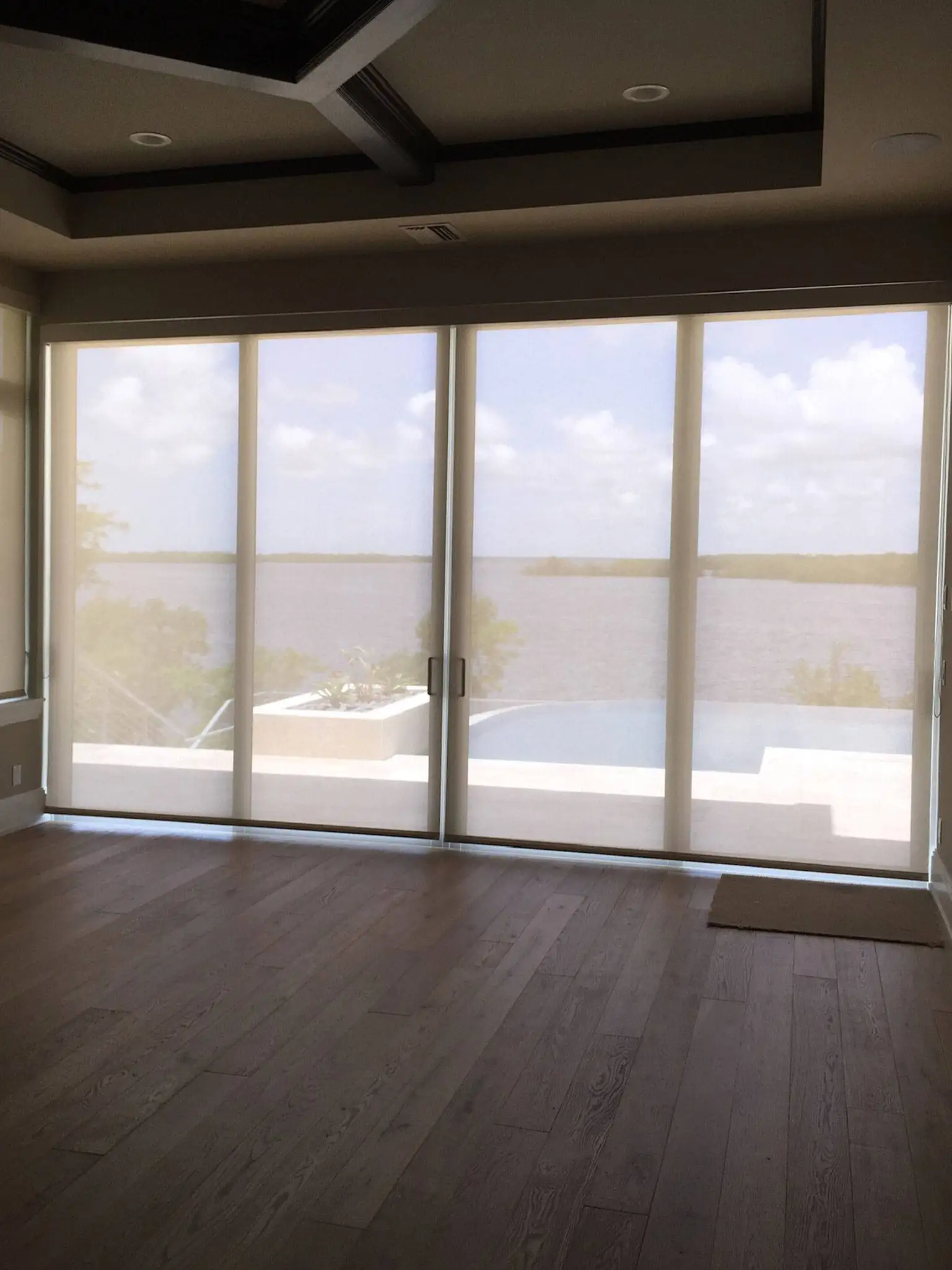Custom Motorized Window treatments for Oversized Sliders