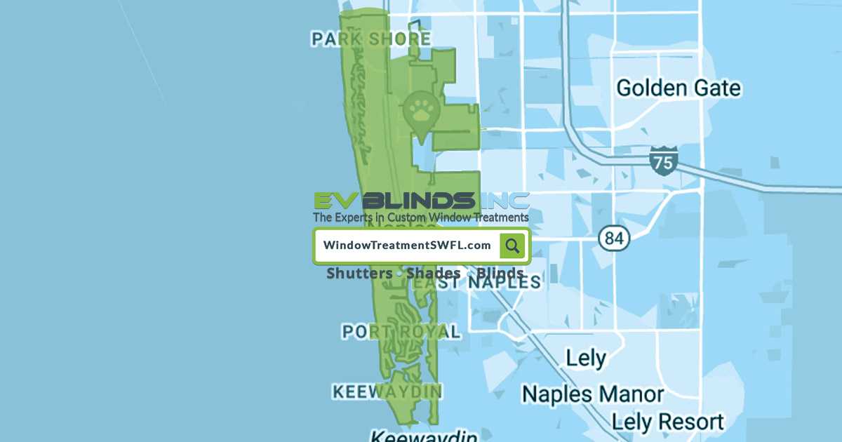 EV Blinds Naples FL: Stylish and sustainable window treatments. Elevate your space with eco-friendly blinds, shades, and shutters.