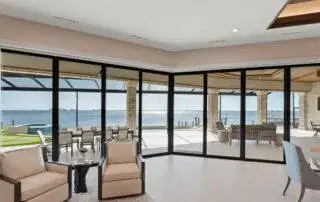 Light Filtering Cellular Sliders Dining Full Door Full Open EV Blinds Light Filtering Cellular Sliders Dining Full Door Full Open by EV Blinds custom window treatments