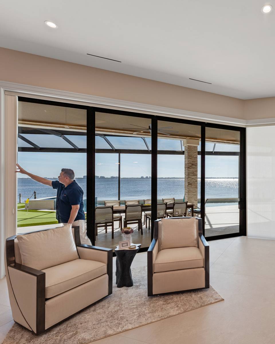 Light Filtering Cellular Sliders Dining Half Door Full Open With Man Ev Blinds Treatment Store 960x1200px