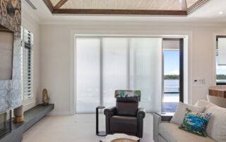 Light Filtering Cellular Sliders Living Room Semi Open EV Blinds Light Filtering Cellular Sliders Living Room Semi Open by EV Blinds custom window treatments