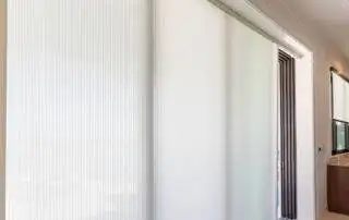 Light Filtering Cellular Sliders Semi Open EV Blinds Light Filtering Cellular Sliders Semi Open by EV Blinds custom window treatments
