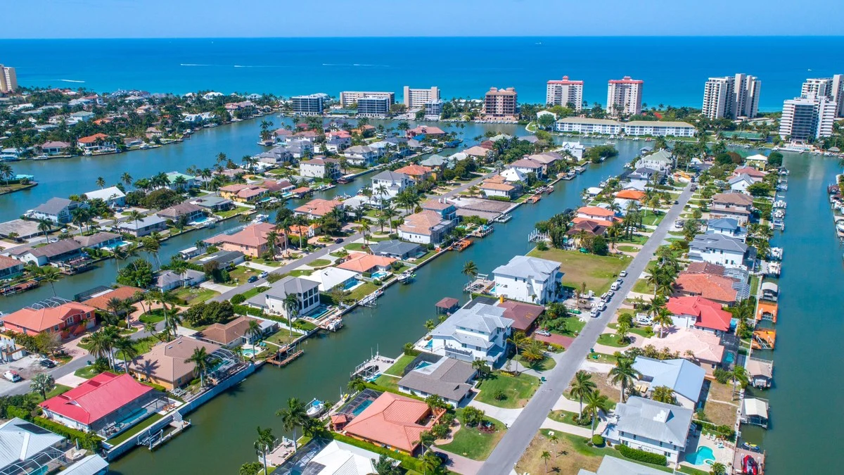 Marco Island condo setting with bright waterfront exposure