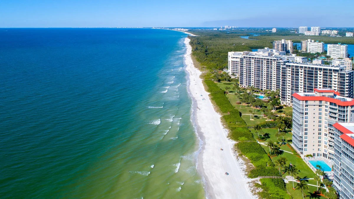 Naples waterfront setting served by EV Blinds custom shades and shutters