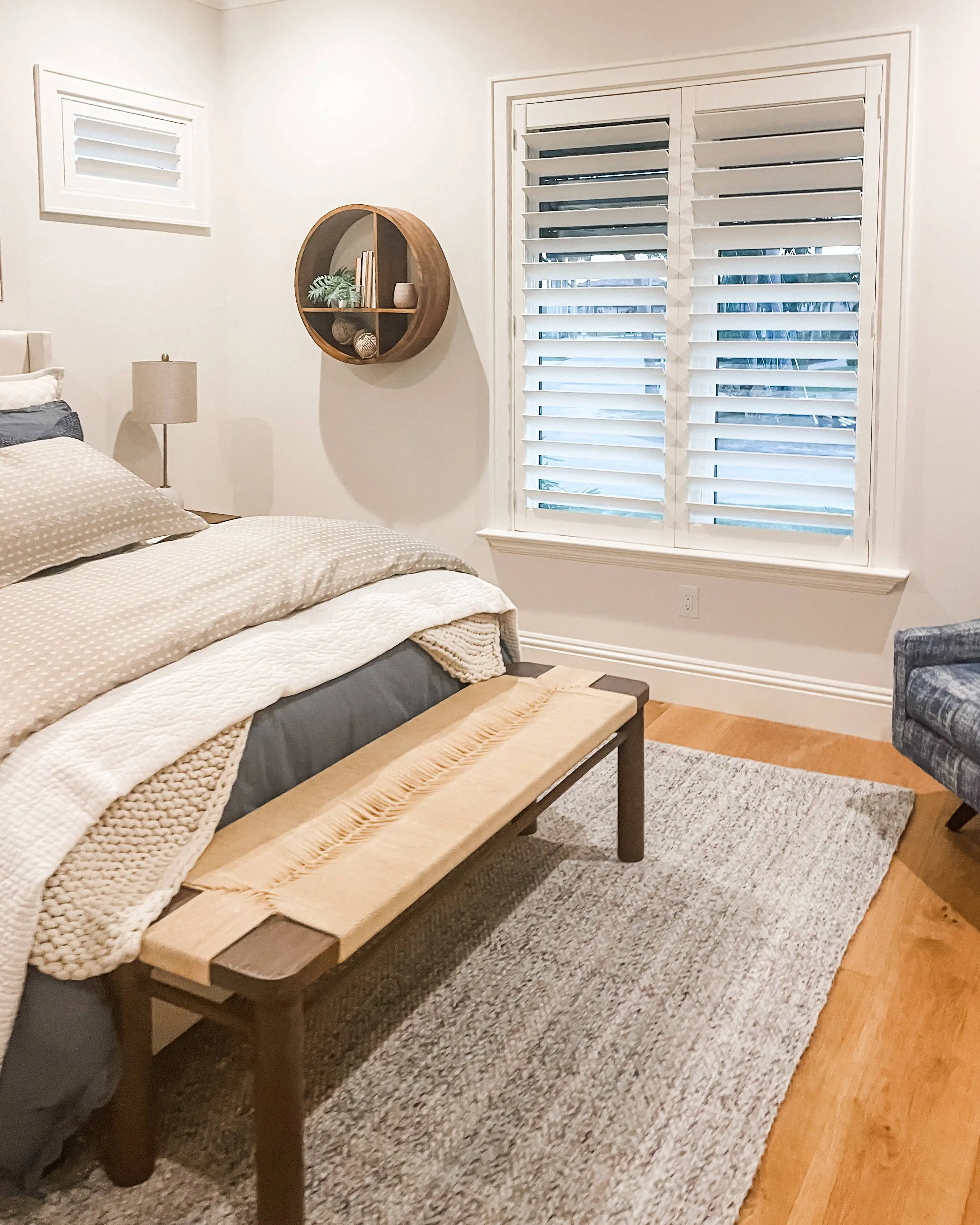 Plantation Shutters for large windows in bedrooms in Punta Gorda