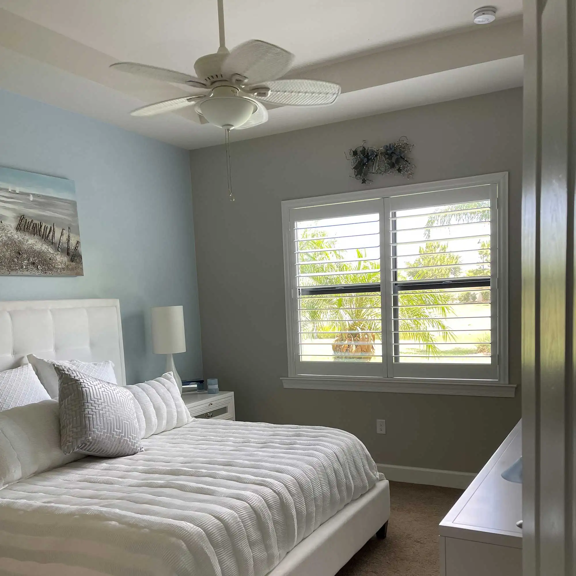 plantation shutters bedroom