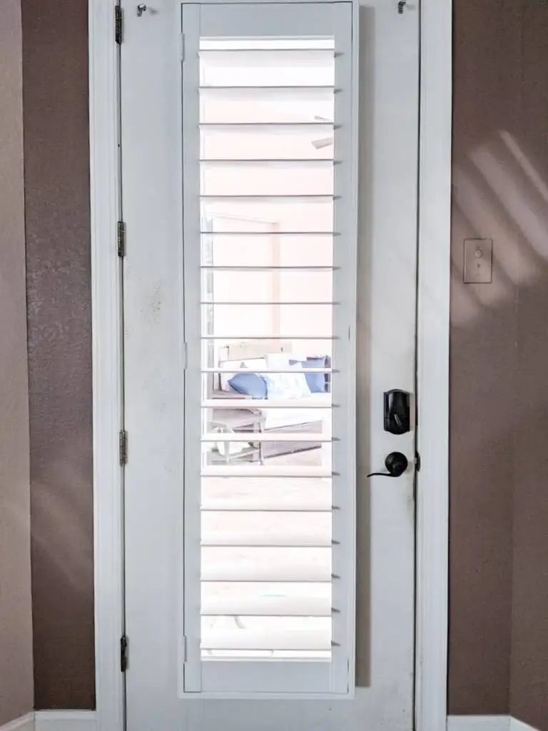 Plantation Shutters for door blinds in hallways in Naples