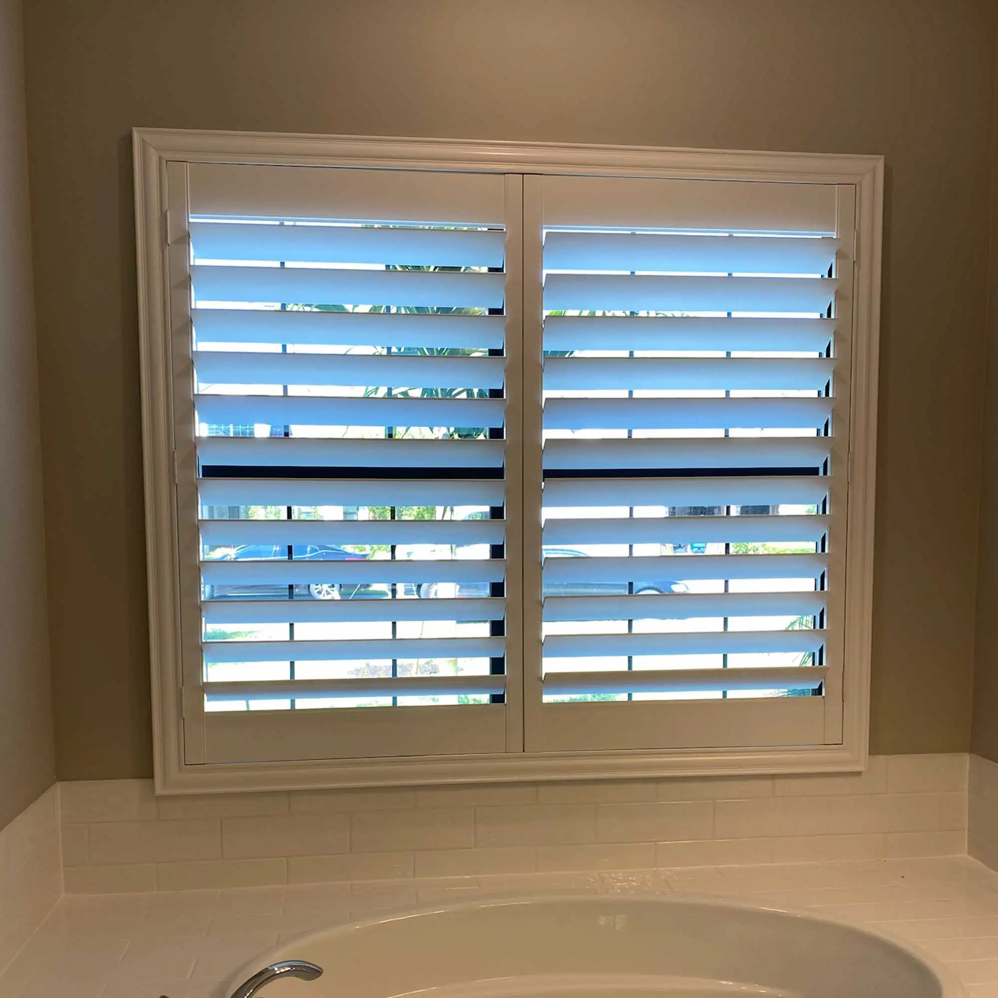 plantation shutters for bathroom
