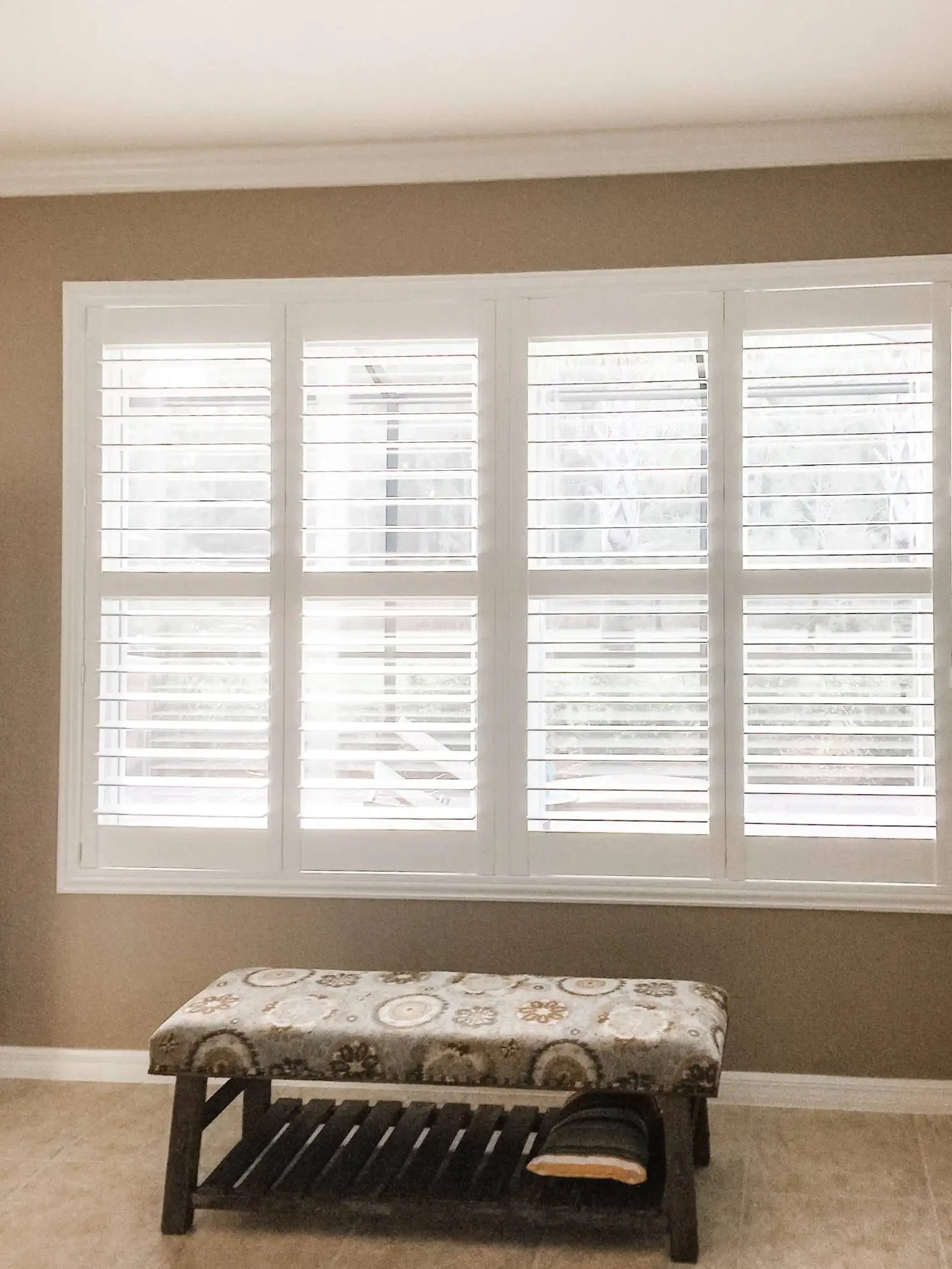 Plantation Shutters for large windows in bedrooms in Estero