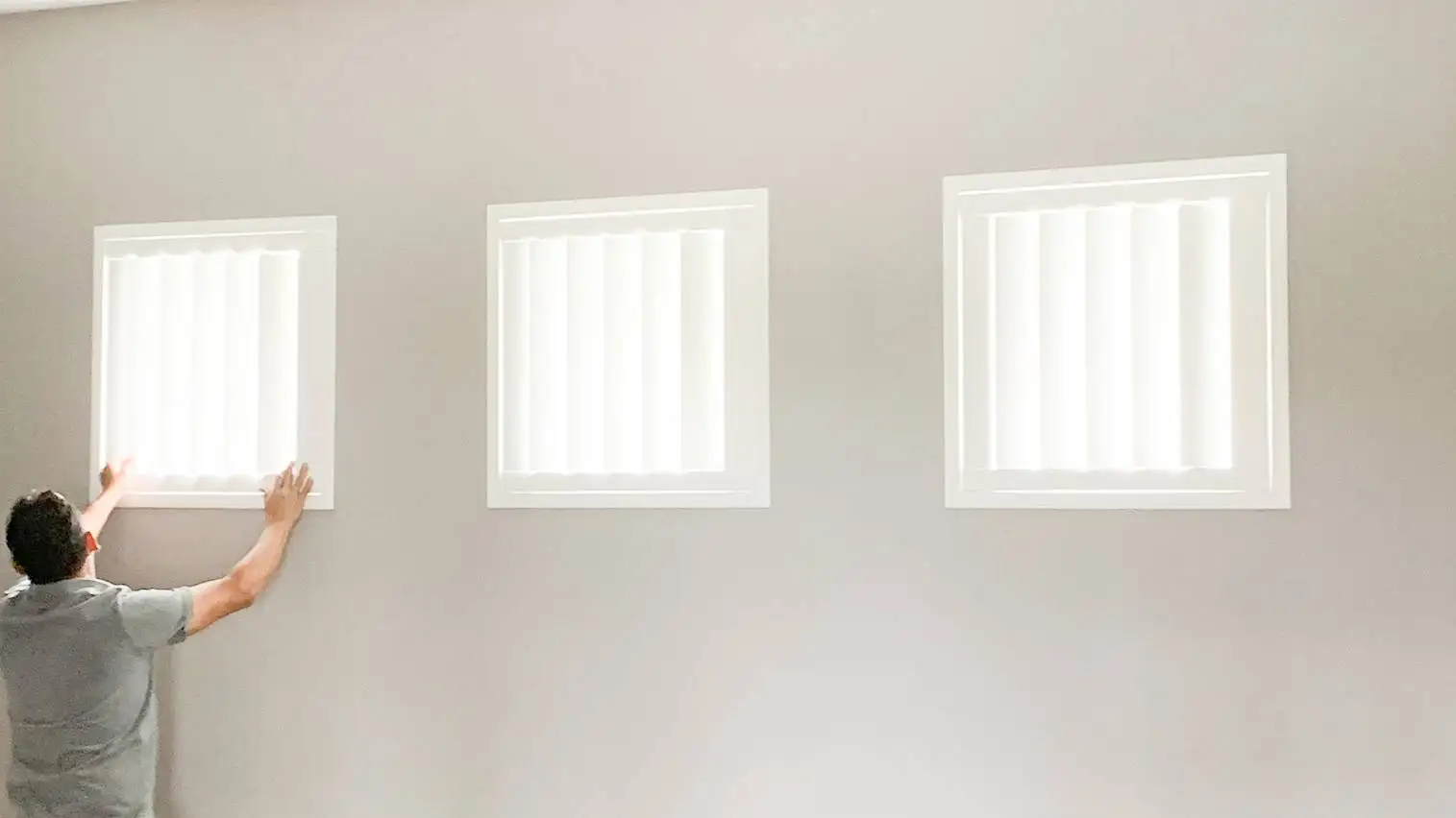 Plantation Shutters for Sidelight Window in home office in Pelican Bay