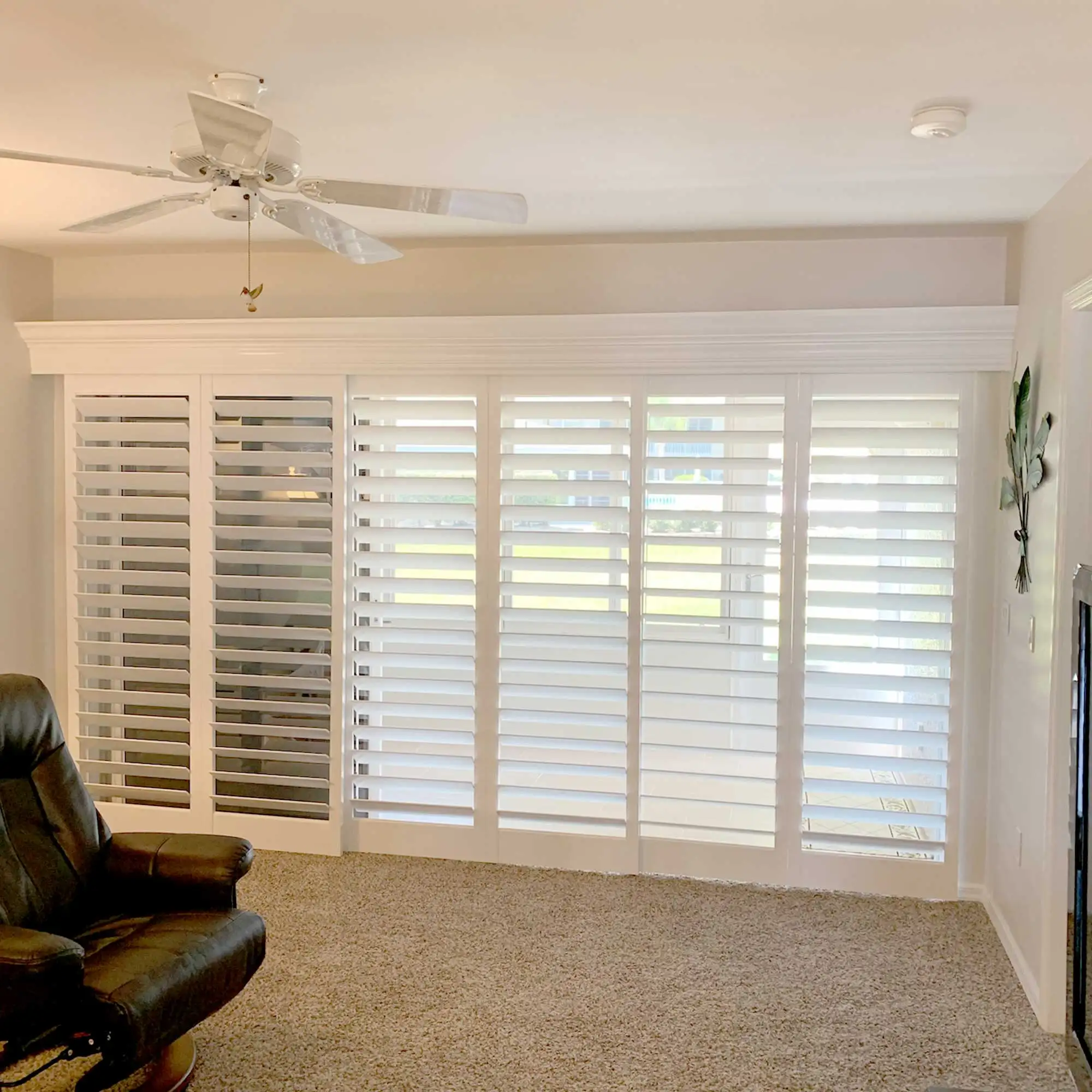 plantation shutters for sliding doors