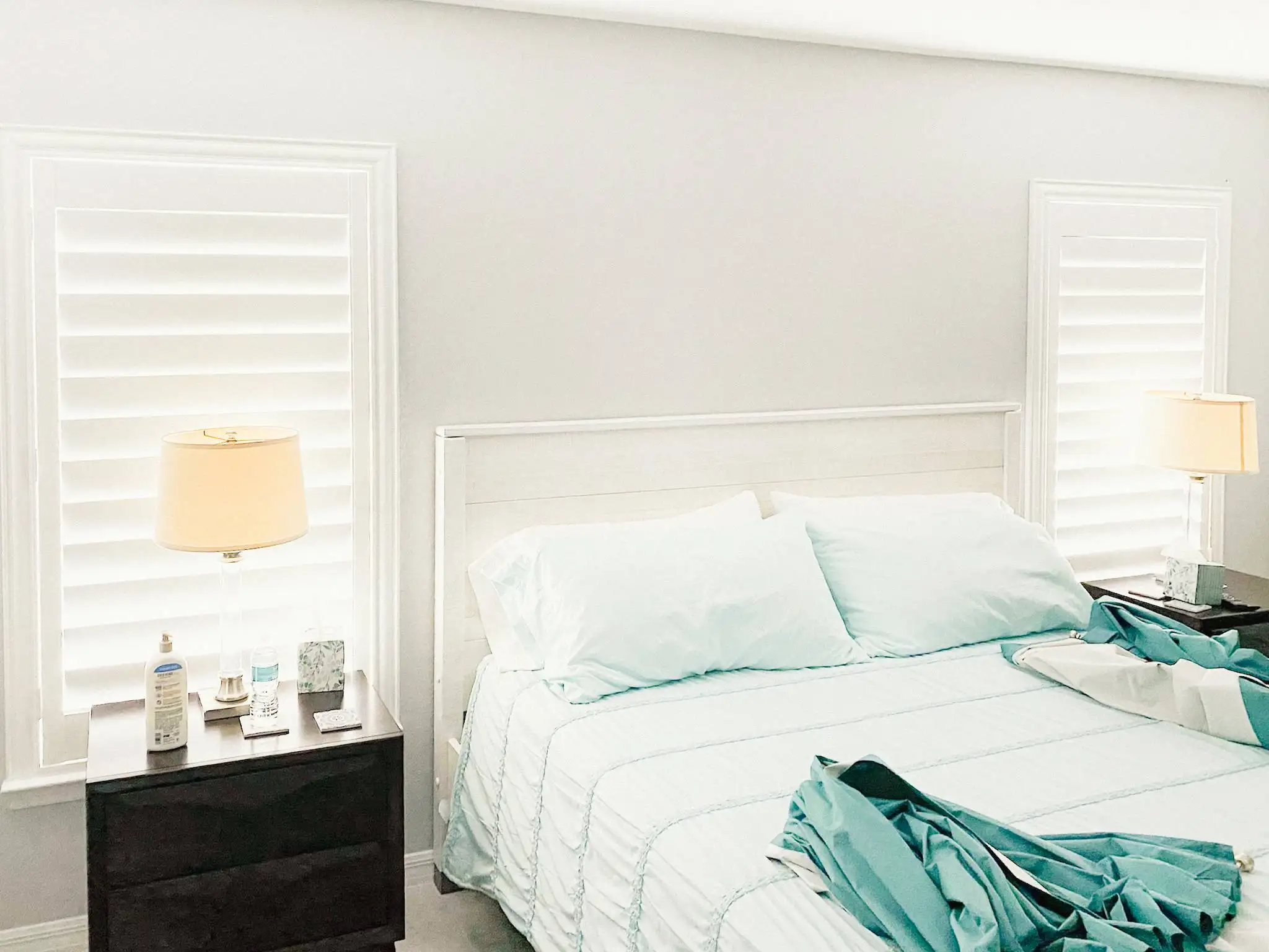 Plantation Shutters for small window blind in bedroom in Fort Myers