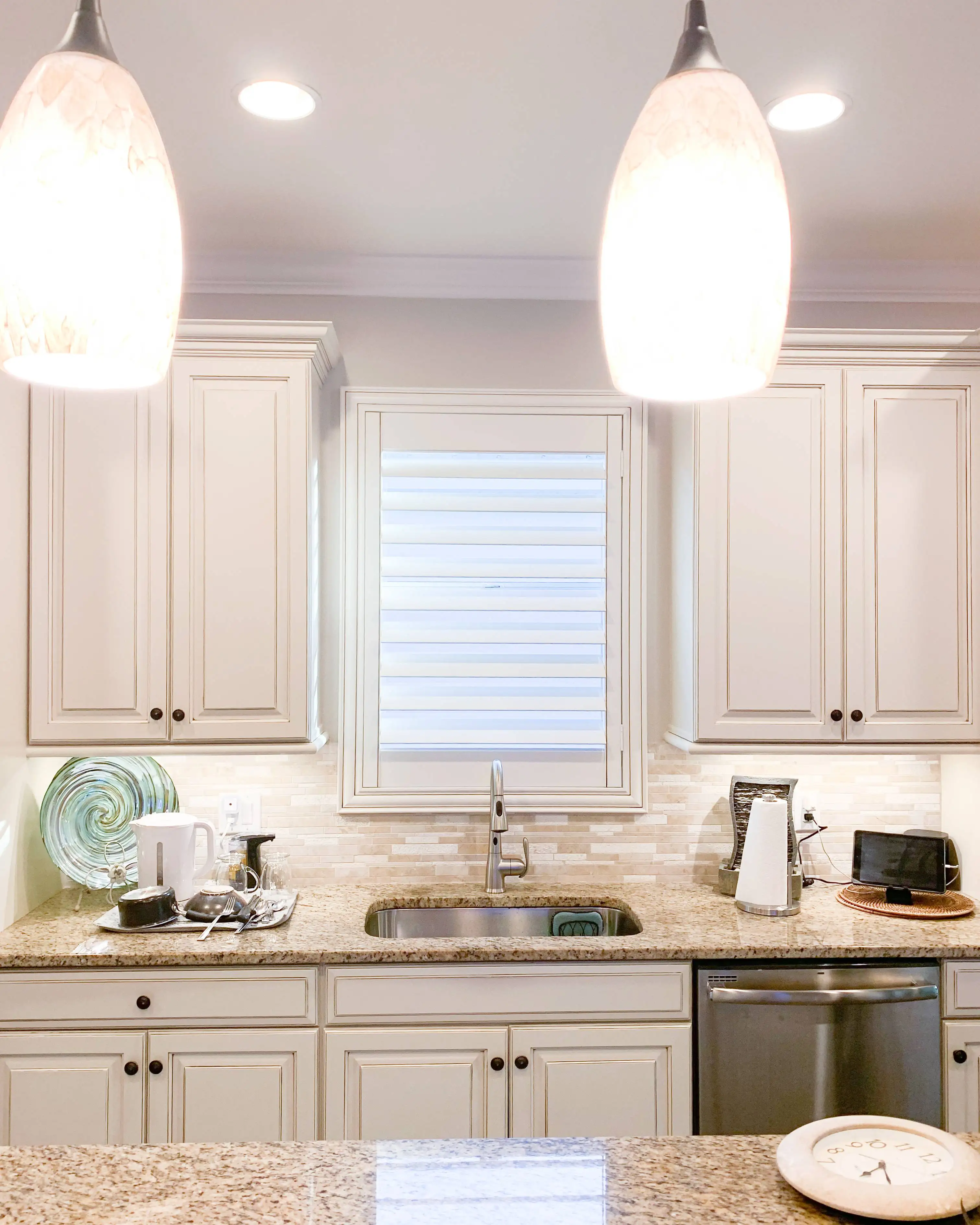 Plantation Shutters for small window blind in kitchen in Estero