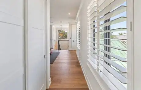 Custom Shutters for hallway by EV Blinds in SWFL