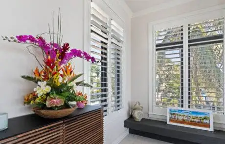 Plantation Shutters Living Room3 Window by EV Blinds custom window treatments