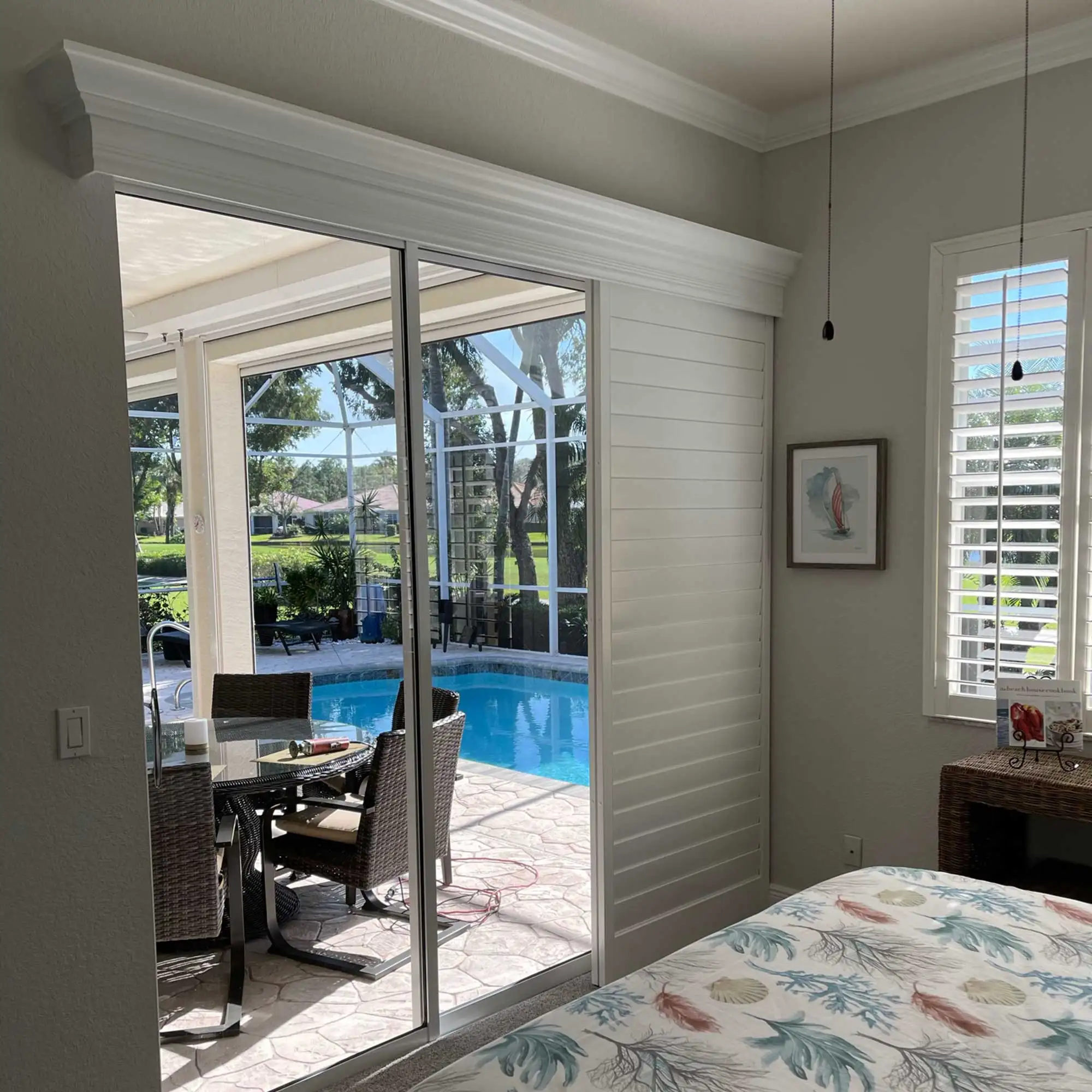 plantation shutters on doors