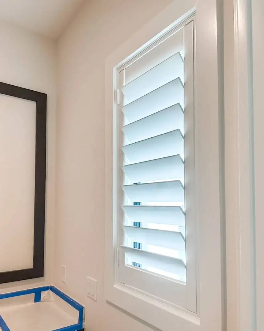 Plantation Shutters for small window blind in bathrooms in Naples