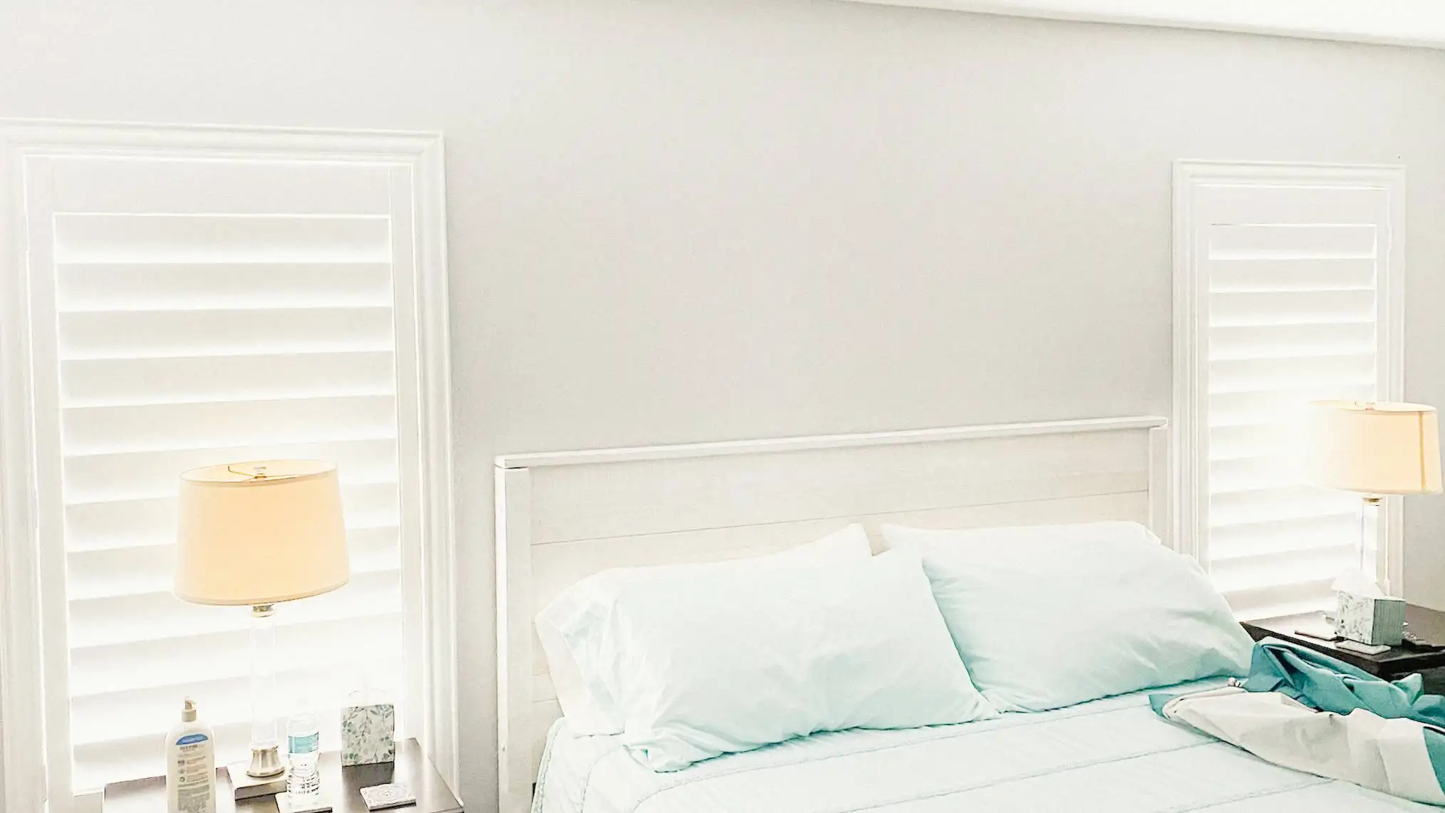 Plantation Shutters for small window blind in bedroom in Fort Myers