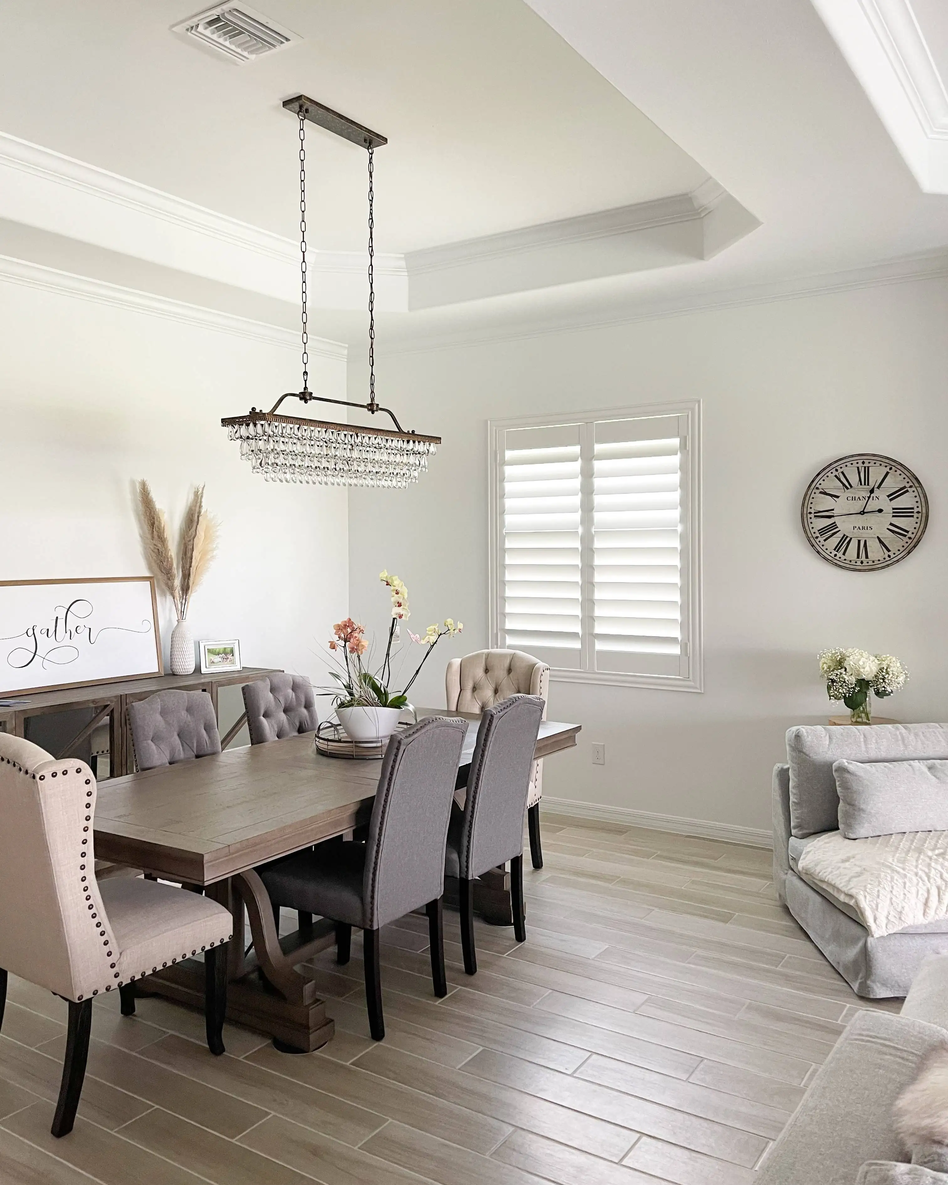 Plantation Shutters for small window blind in dining room in Bonita Springs