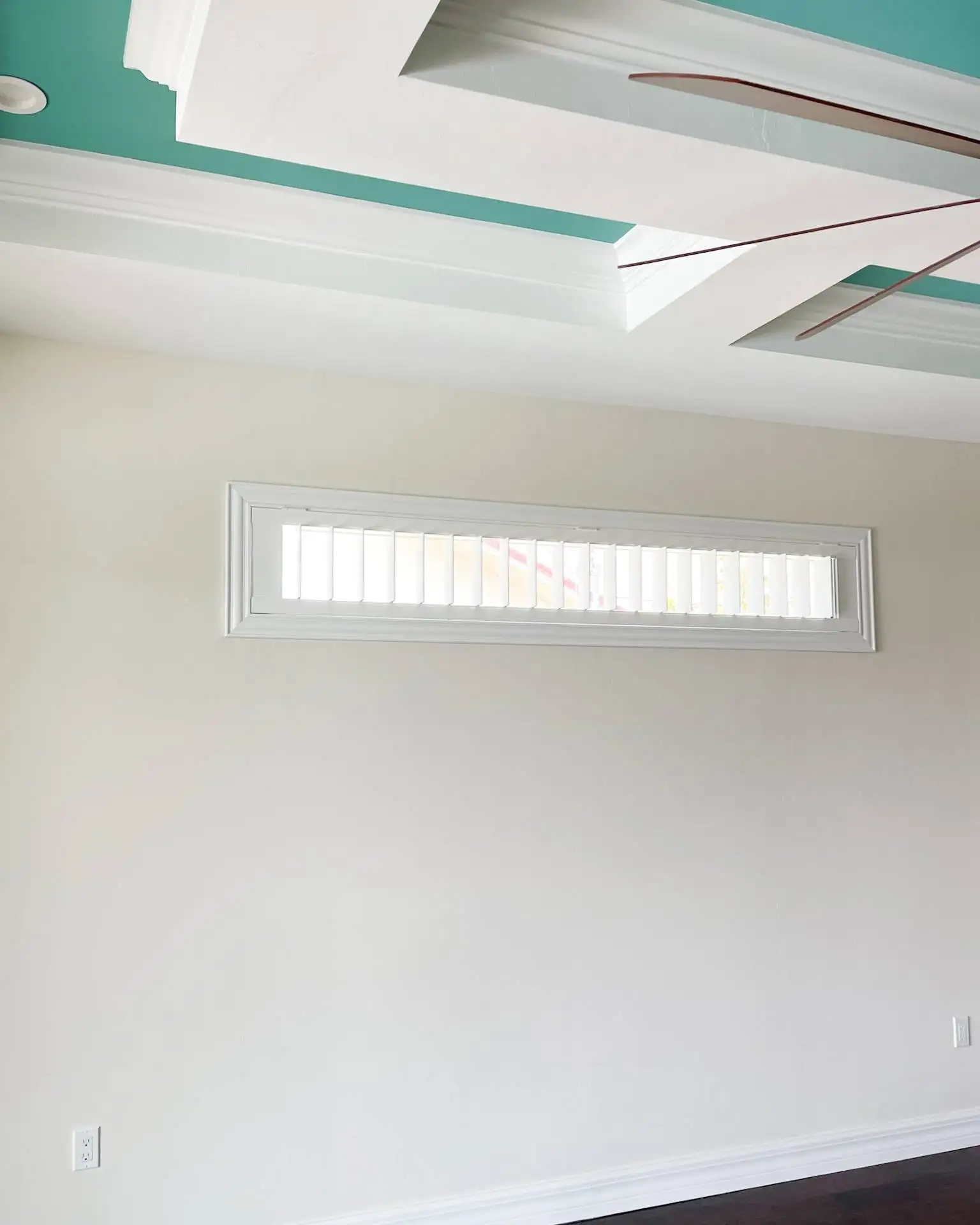 Plantation Shutters for small window blind in living room in Naples