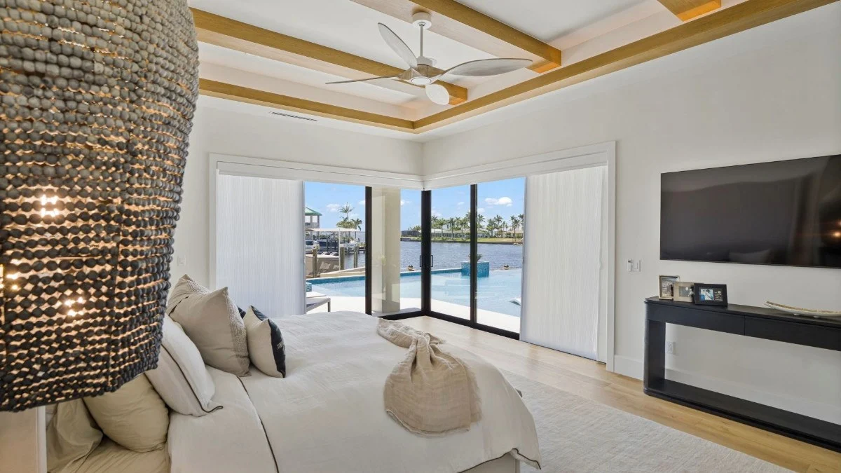 Honeycomb shades adjusted for soft daylight in Punta Gorda