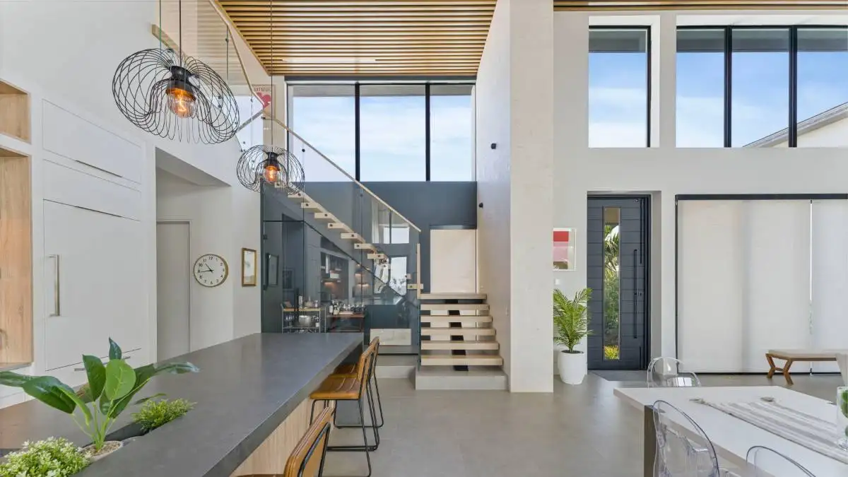 Roller Shades Dining Room With Door Half Open Other Angle 2 Ev Blinds Treatment Store 1200x675px