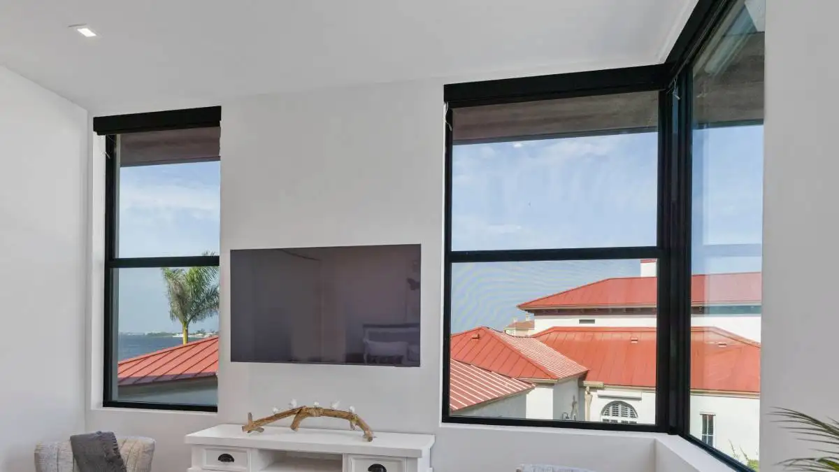 Roller Shades for Sliding Door in Bedroom