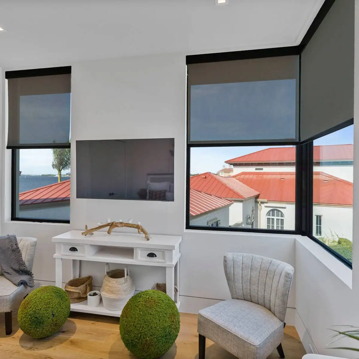 Roller Shades Home Theater Half Open Ev Blinds Treatment Store 1200x1200px Roller Shades Home Theater Half Open Ev Blinds Treatment Store 1200x1200px