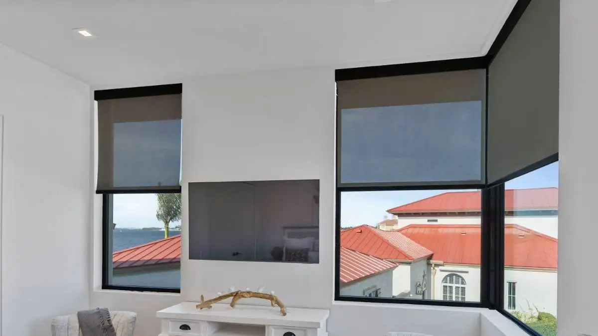 Roller Shades Home Theater Half Open Ev Blinds Treatment Store 1200x675px Roller Shades Home Theater Half Open Ev Blinds Treatment Store 1200x675px